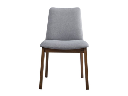Kaela Light Gray Fabric & Walnut Finish Side Chair(Set of 2) - 1st Choice Furniture Direct