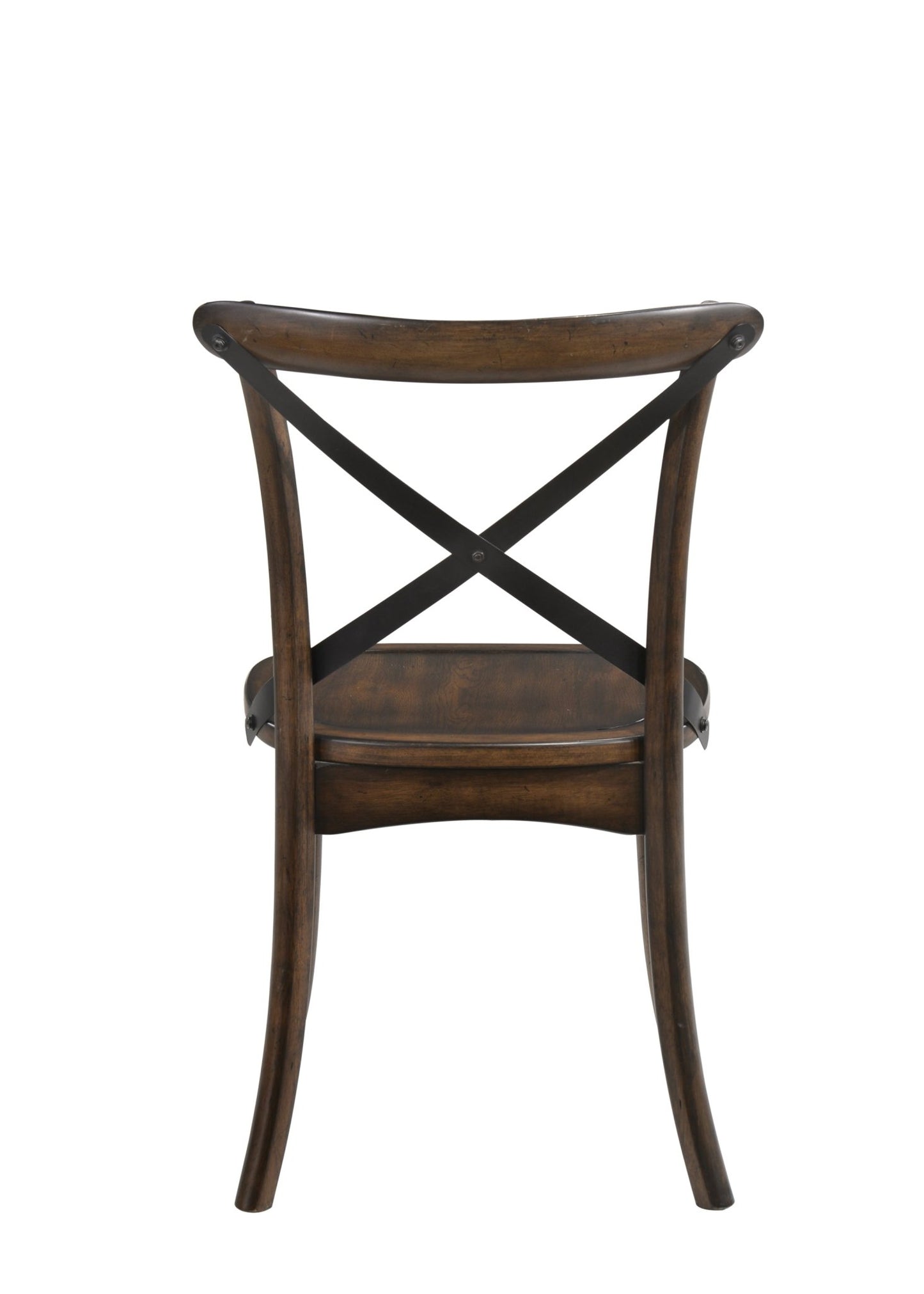 Kaelyn Dark Oak & Black Metal Finish Side Chair (Set of 2) - 1st Choice Furniture Direct