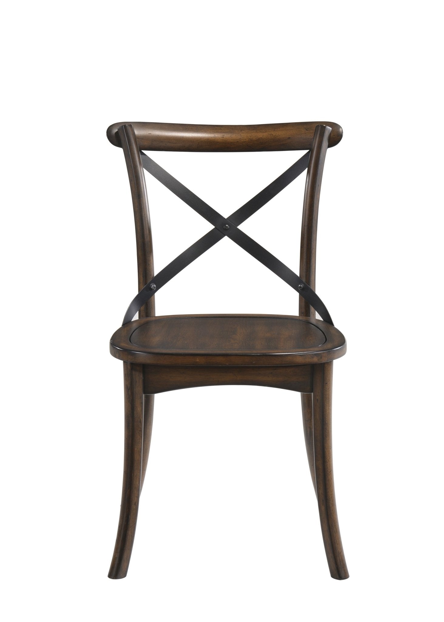 Kaelyn Dark Oak & Black Metal Finish Side Chair (Set of 2) - 1st Choice Furniture Direct