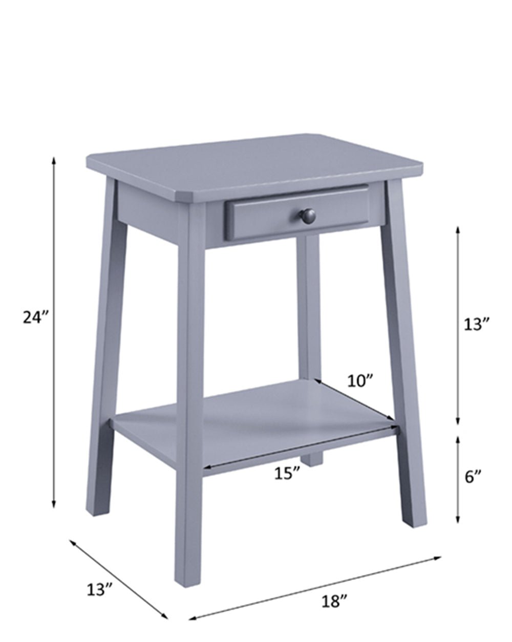 Kaife Gray Accent Table with Display and Utility Function - 1st Choice Furniture Direct