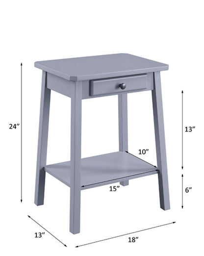 Kaife Gray Accent Table with Display and Utility Function - 1st Choice Furniture Direct