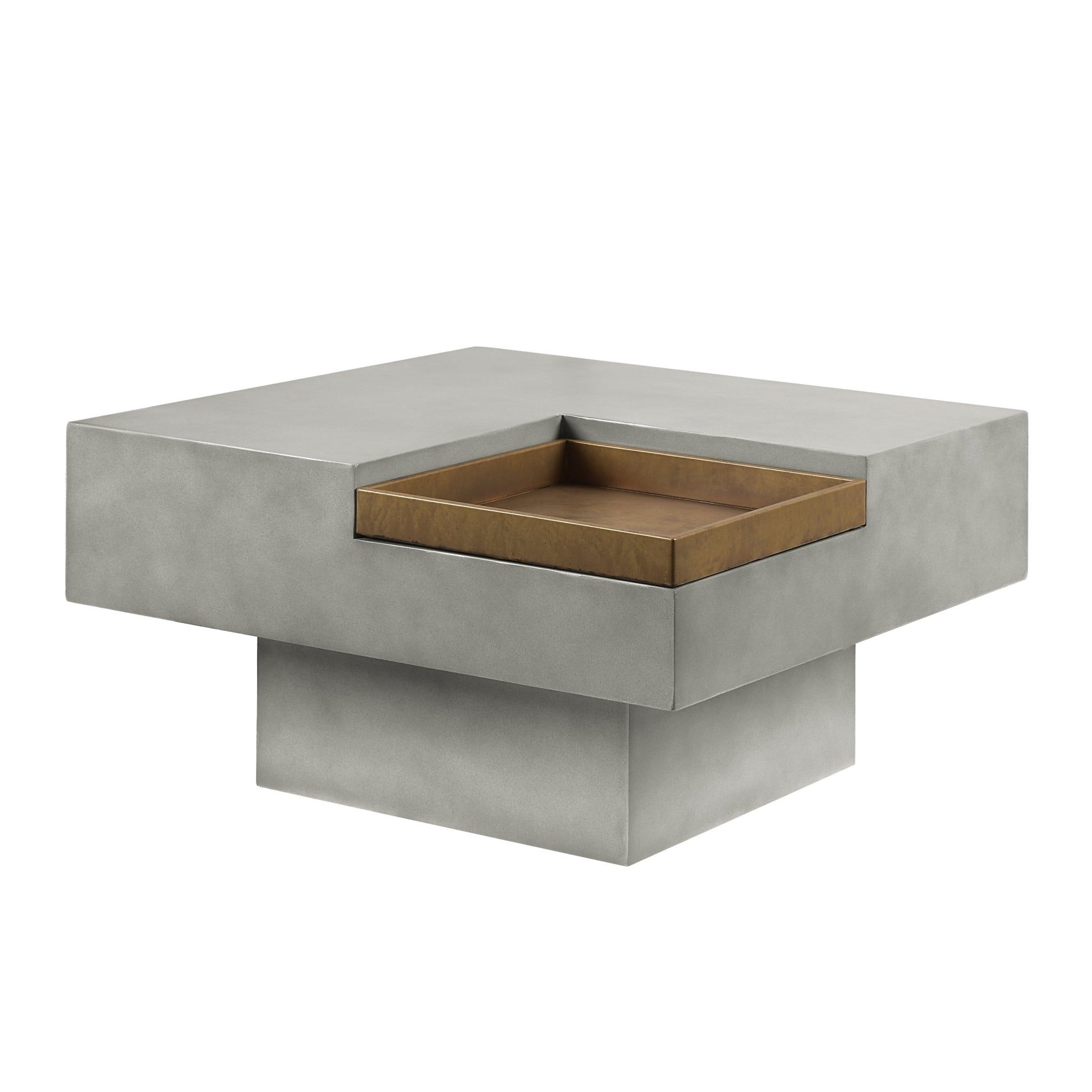 Kailano Weathered Gray Finish Coffee Table - 1st Choice Furniture Direct