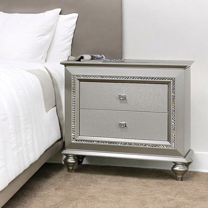 Kaitlyn Champagne Finish Nightstand - 1st Choice Furniture Direct