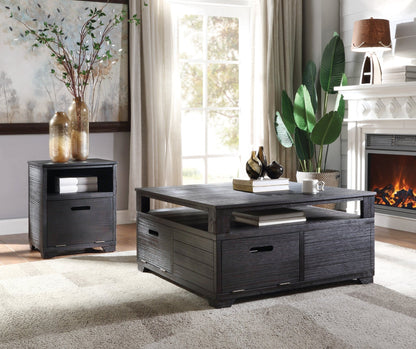 Kamilia Antique Black Finish End Table - 1st Choice Furniture Direct