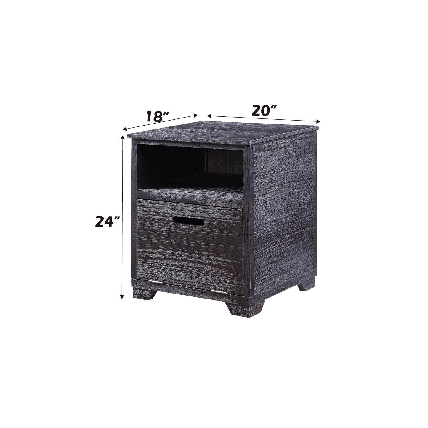 Kamilia Antique Black Finish End Table - 1st Choice Furniture Direct