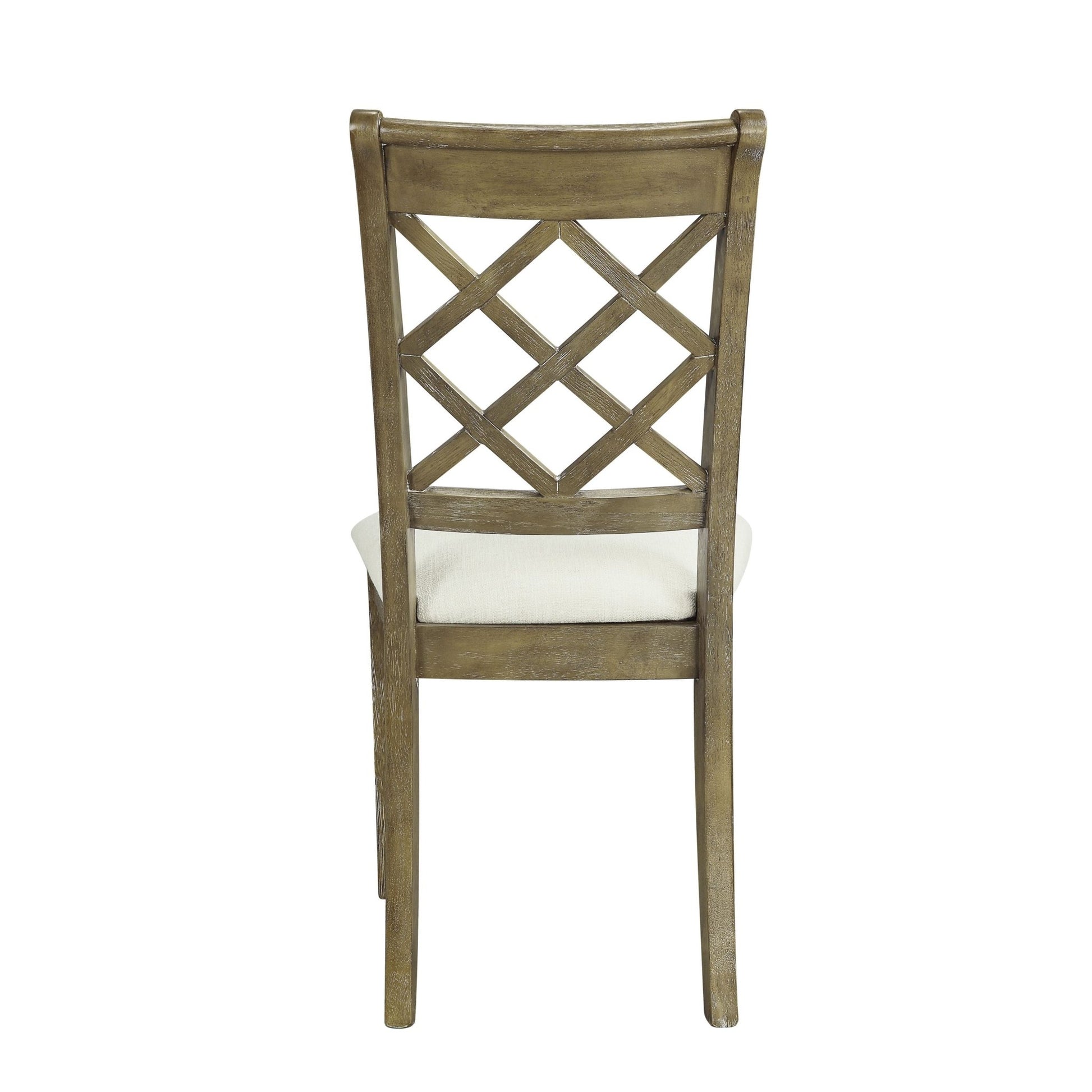 Karsen Beige Linen & Rustic Oak Finish Side Chair (Set of 2) - 1st Choice Furniture Direct