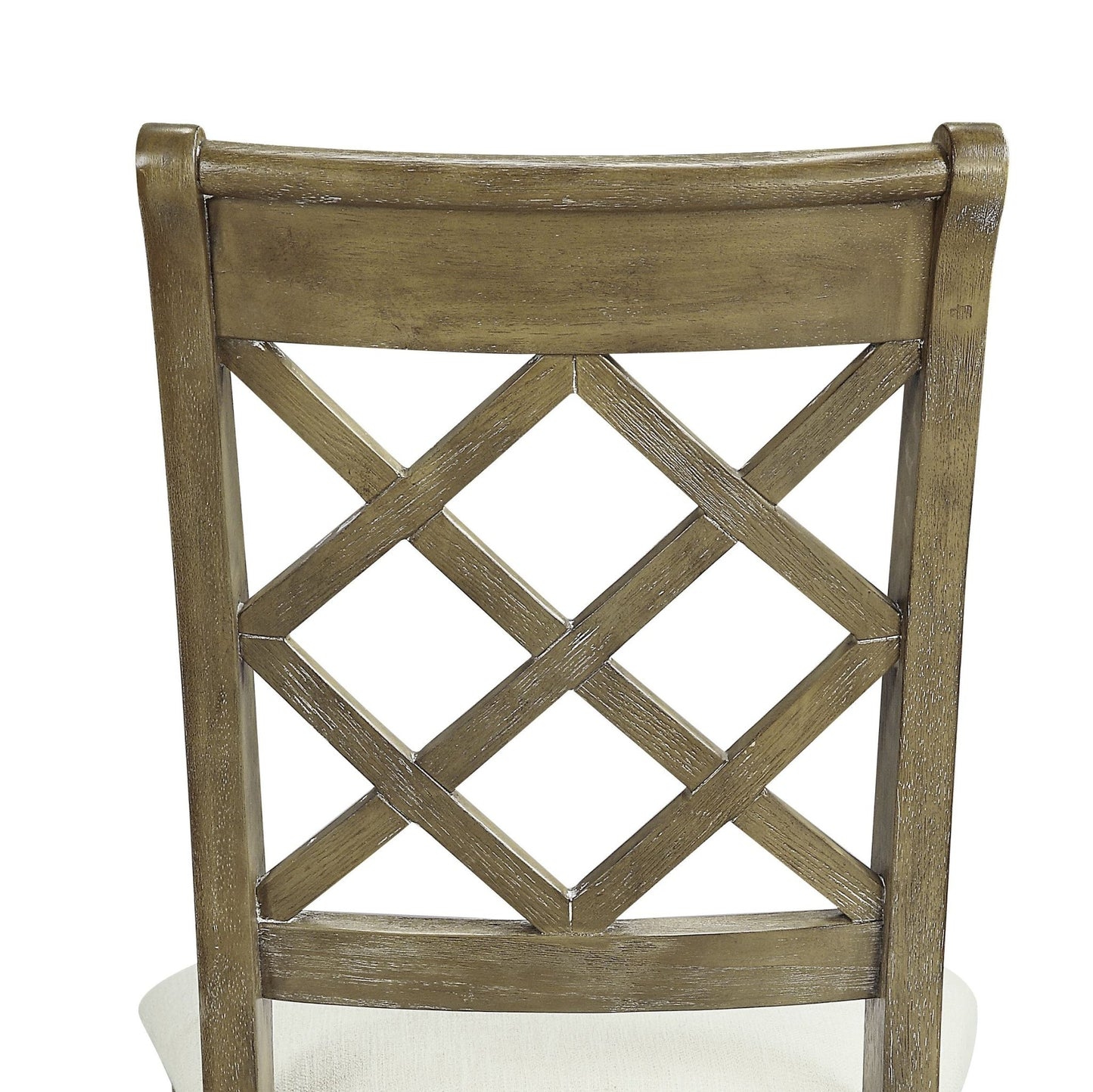 Karsen Beige Linen & Rustic Oak Finish Side Chair (Set of 2) - 1st Choice Furniture Direct