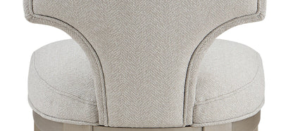 Kasa Linen & Champagne Finish Side Chair (Set of 2) - 1st Choice Furniture Direct