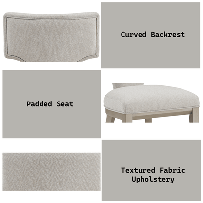 Kasa Linen & Champagne Finish Side Chair (Set of 2) - 1st Choice Furniture Direct