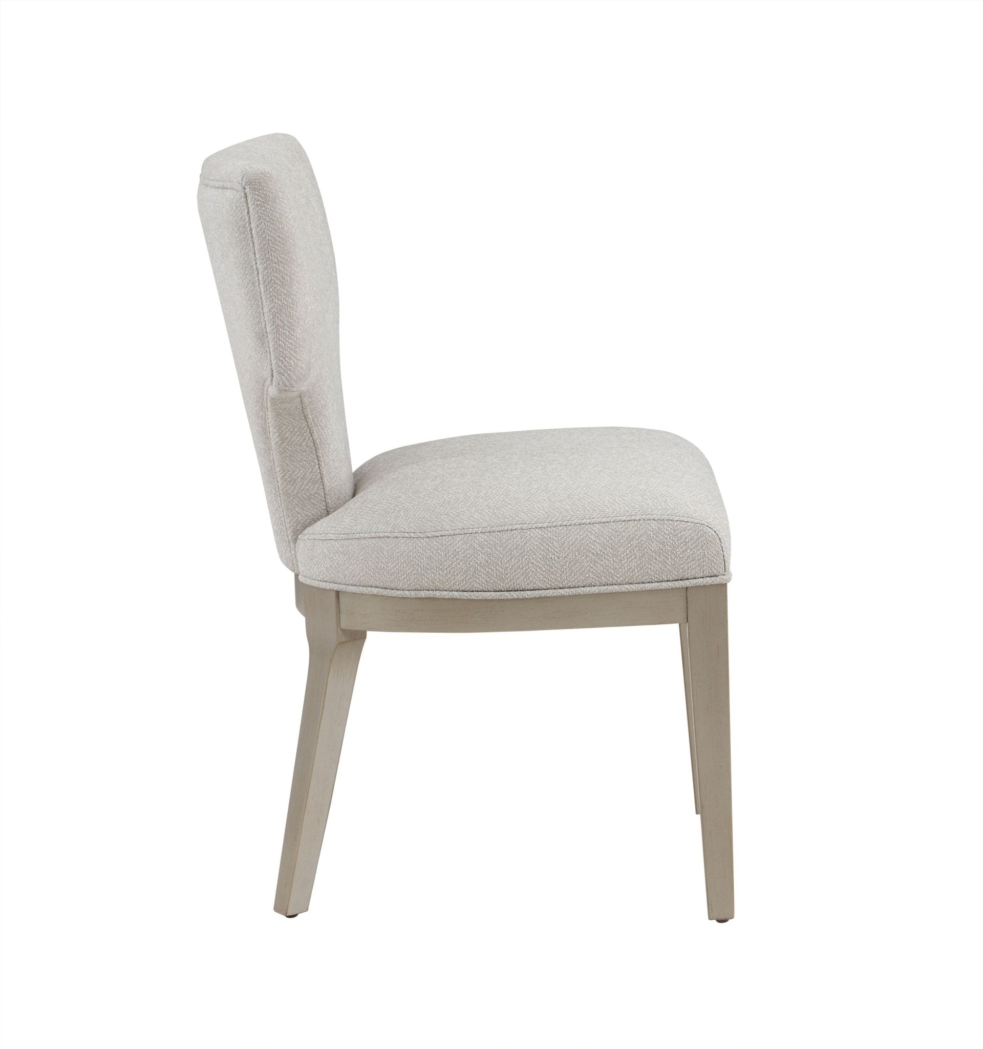 Kasa Linen & Champagne Finish Side Chair (Set of 2) - 1st Choice Furniture Direct