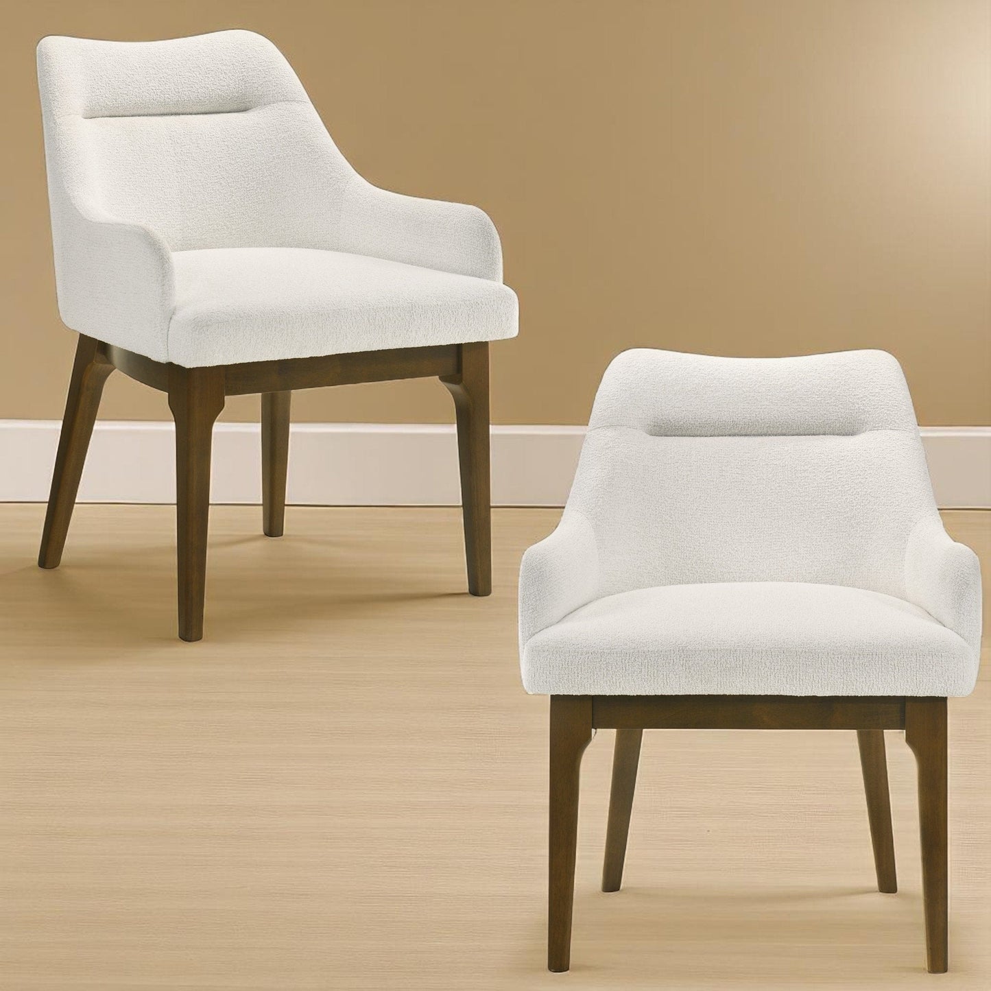 Kasha Chenille & Vintage Oak Side Chair (Set of 2) - 1st Choice Furniture Direct