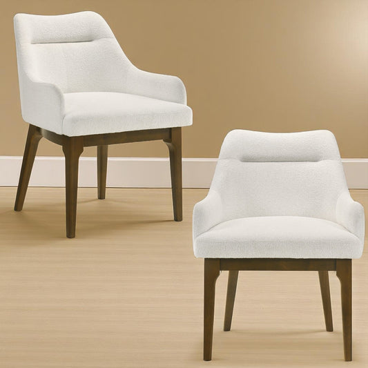 Kasha Chenille & Vintage Oak Side Chair (Set of 2) - 1st Choice Furniture Direct