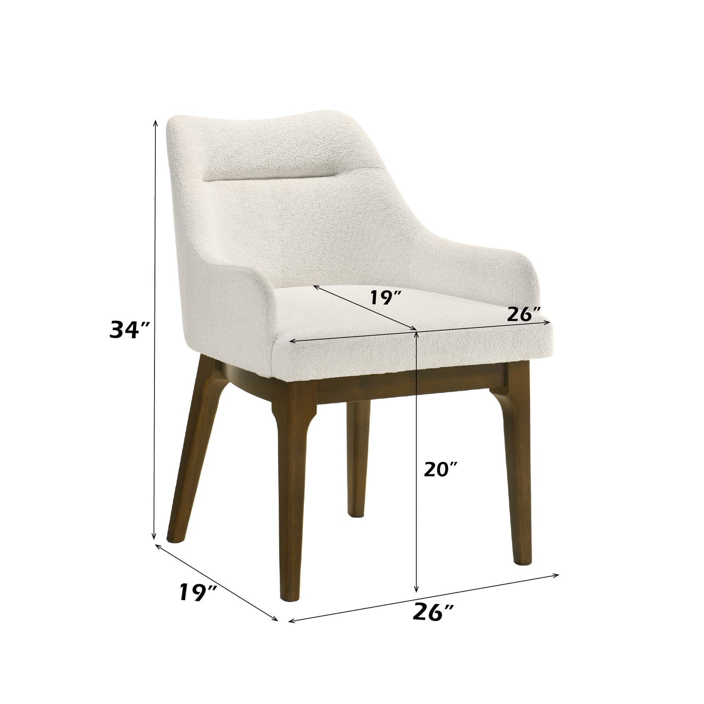 Kasha Chenille & Vintage Oak Side Chair (Set of 2) - 1st Choice Furniture Direct
