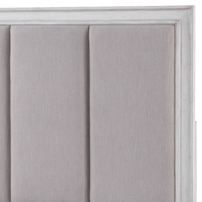 Katia Light Gray Linen, Rustic Gray & Weathered White Finish E. King Bed - 1st Choice Furniture Direct