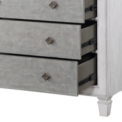 Katia Rustic Gray & Weathered White Finish Chest - 1st Choice Furniture Direct