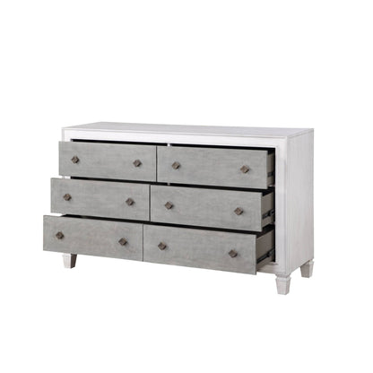 Katia Rustic Gray & Weathered White Finish Dresser - 1st Choice Furniture Direct