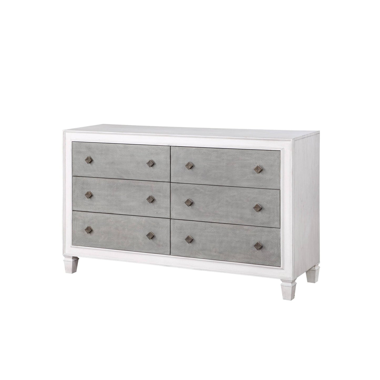 Katia Rustic Gray & Weathered White Finish Dresser - 1st Choice Furniture Direct