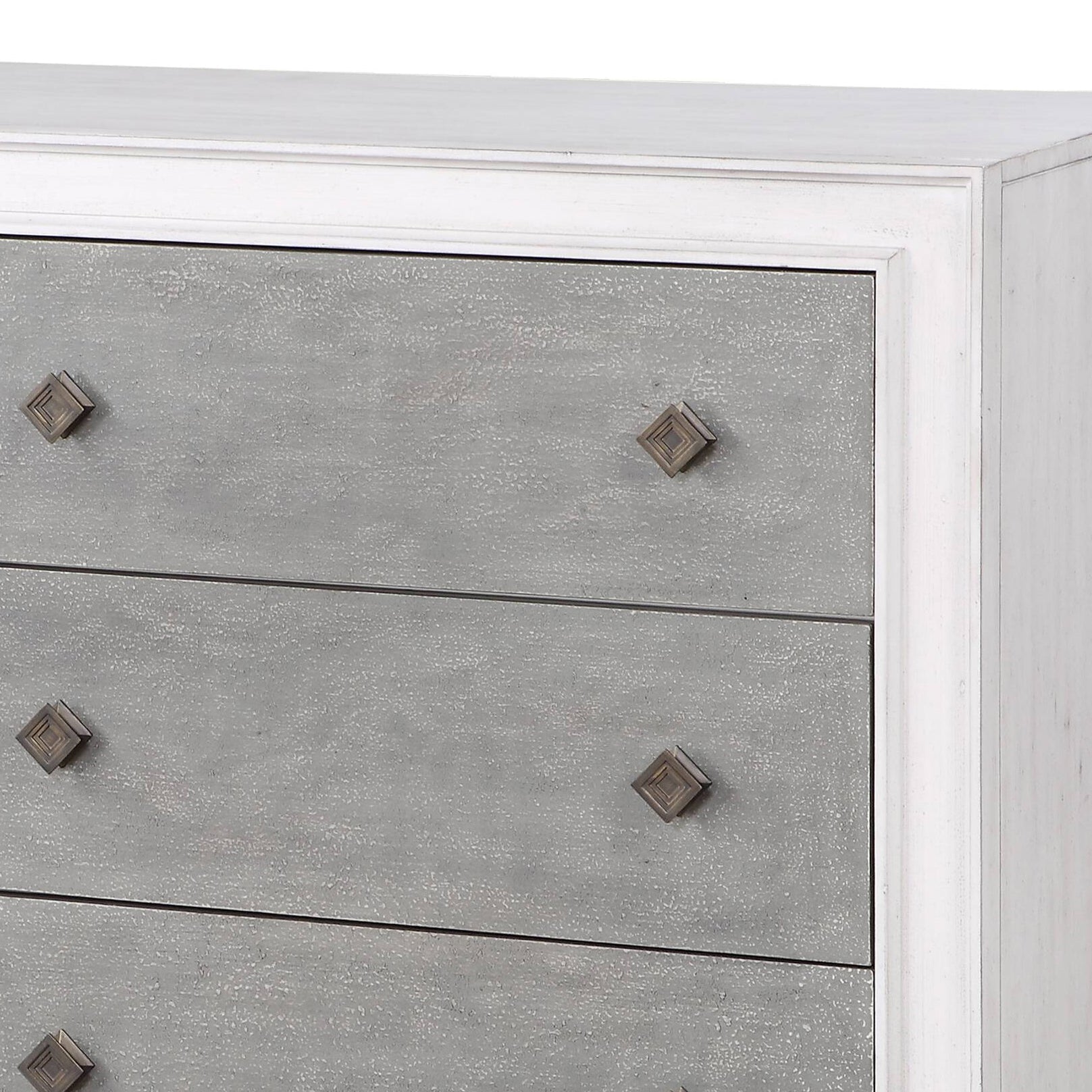 Katia Rustic Gray & Weathered White Finish Dresser - 1st Choice Furniture Direct