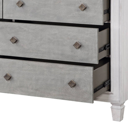 Katia Rustic Gray & Weathered White Finish Dresser - 1st Choice Furniture Direct