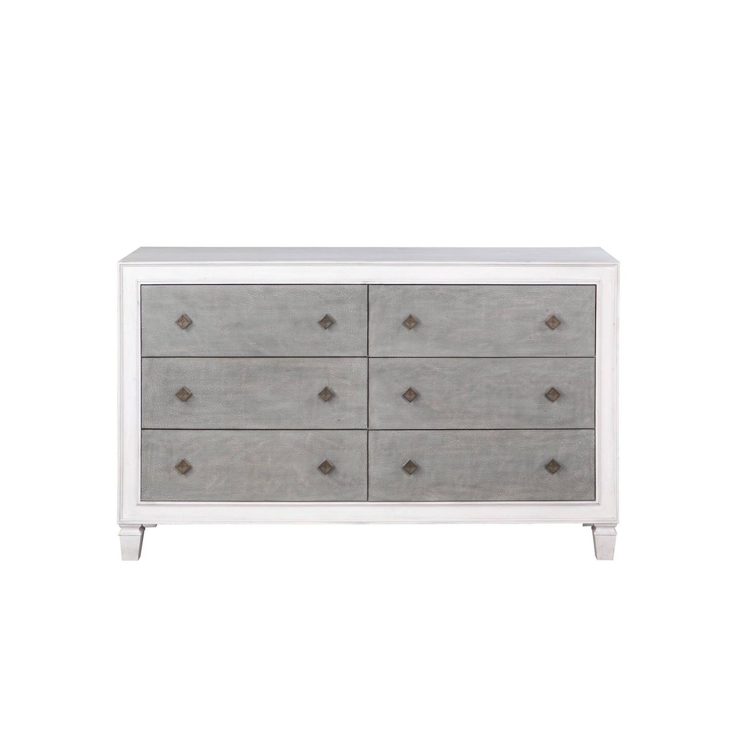 Katia Rustic Gray & Weathered White Finish Dresser - 1st Choice Furniture Direct