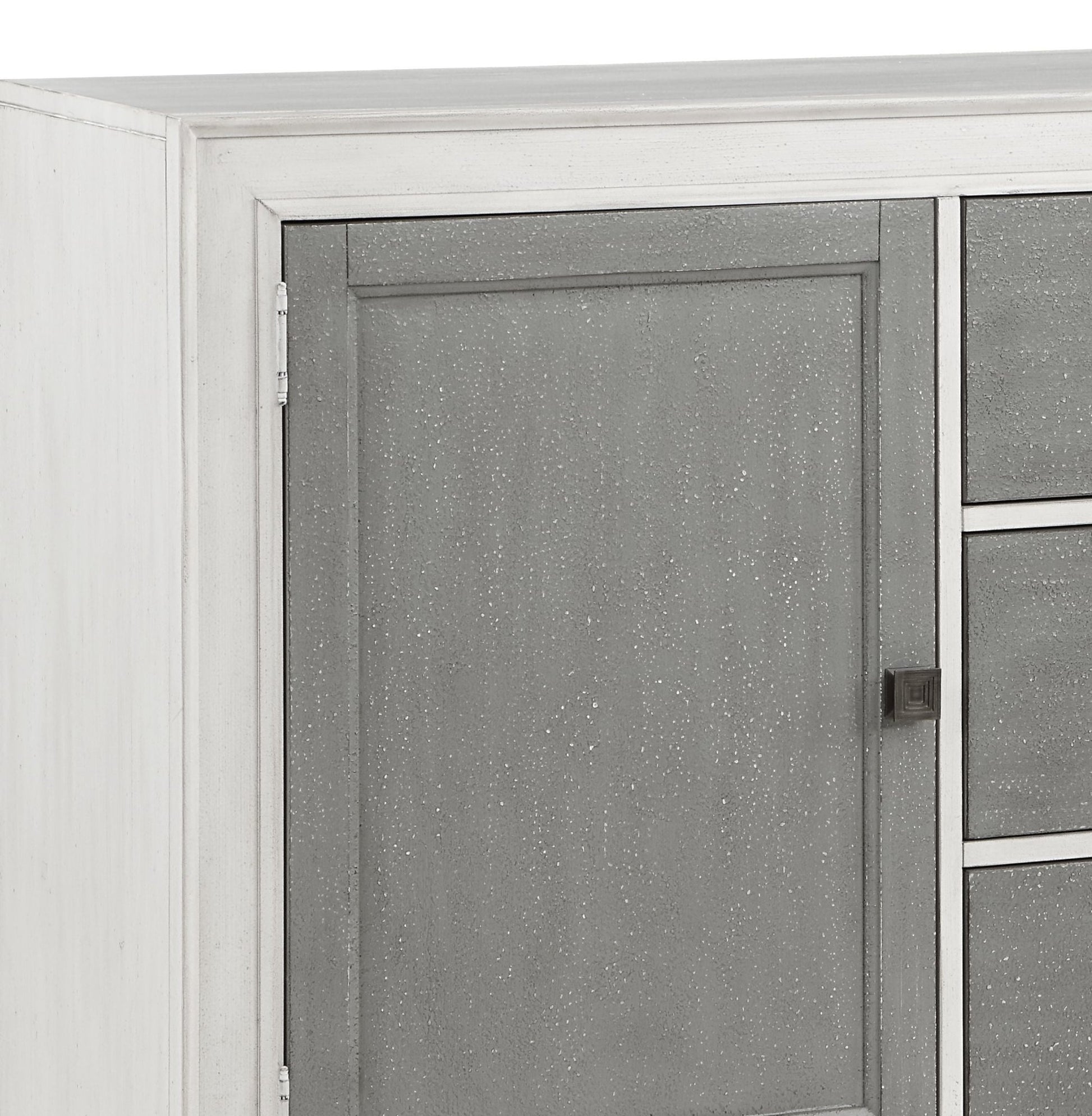 Katia Rustic Gray & Weathered White Finish Server - 1st Choice Furniture Direct