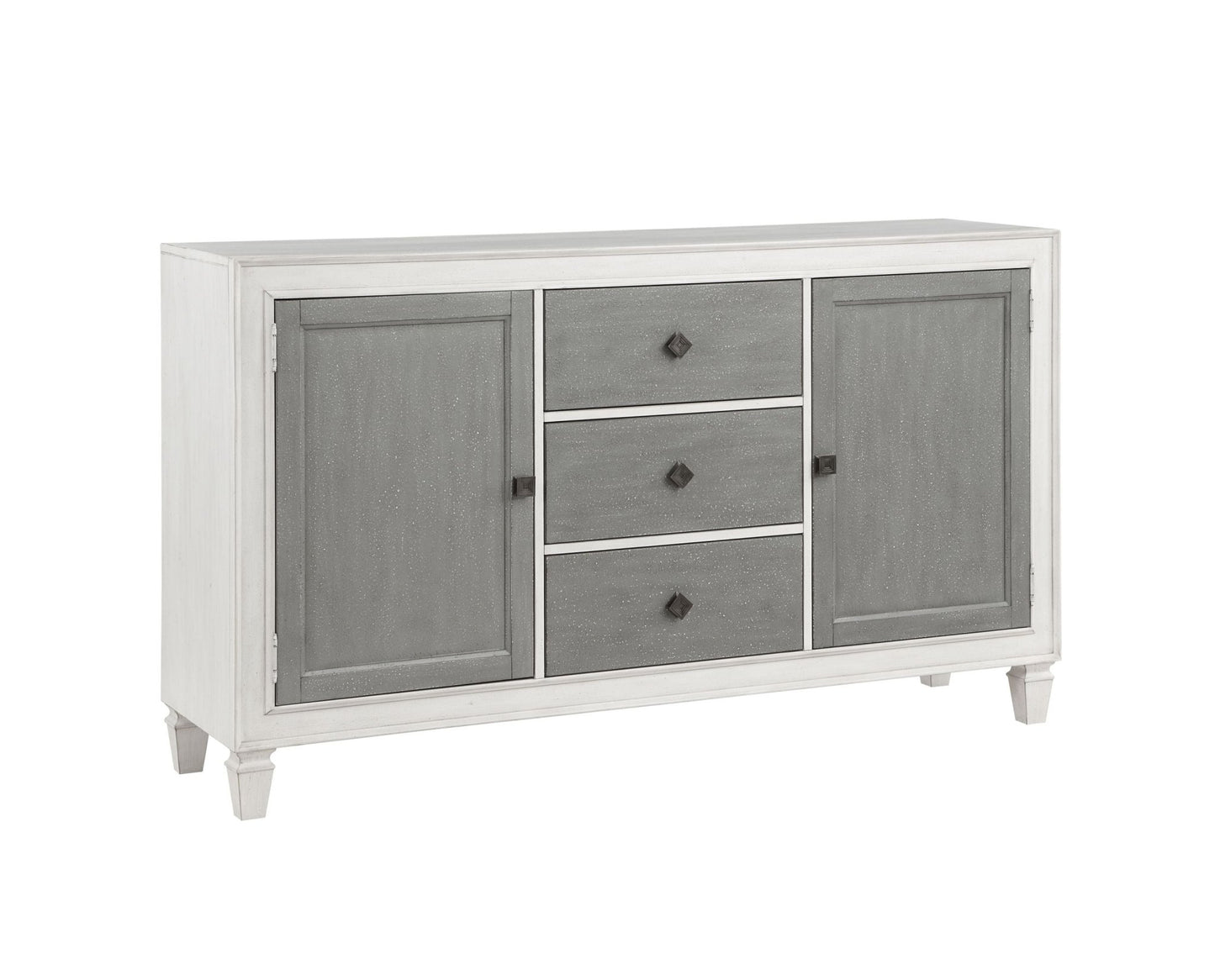 Katia Rustic Gray & Weathered White Finish Server - 1st Choice Furniture Direct