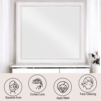 Katia Weathered White Finish Mirror - 1st Choice Furniture Direct