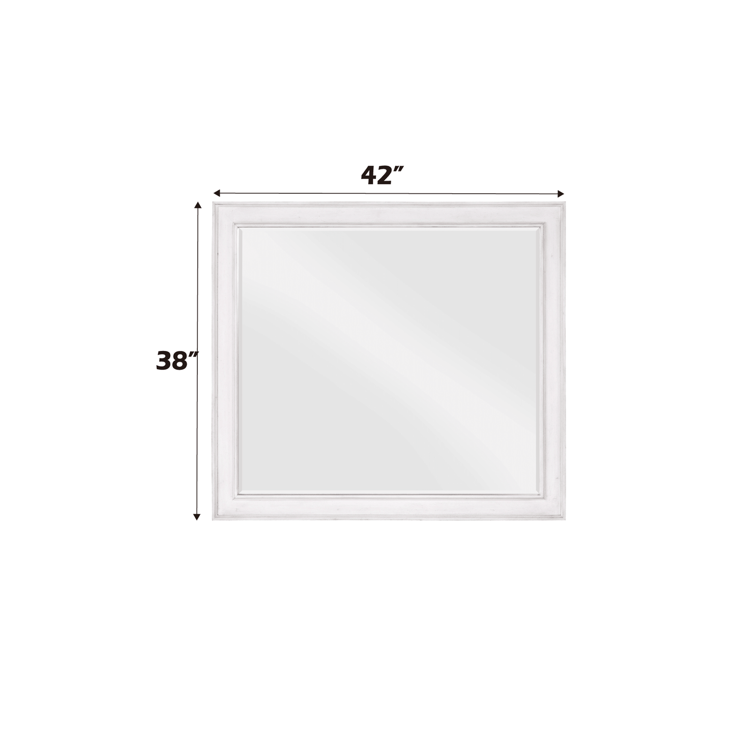 Katia Weathered White Finish Mirror - 1st Choice Furniture Direct