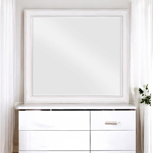 Katia Weathered White Finish Mirror - 1st Choice Furniture Direct
