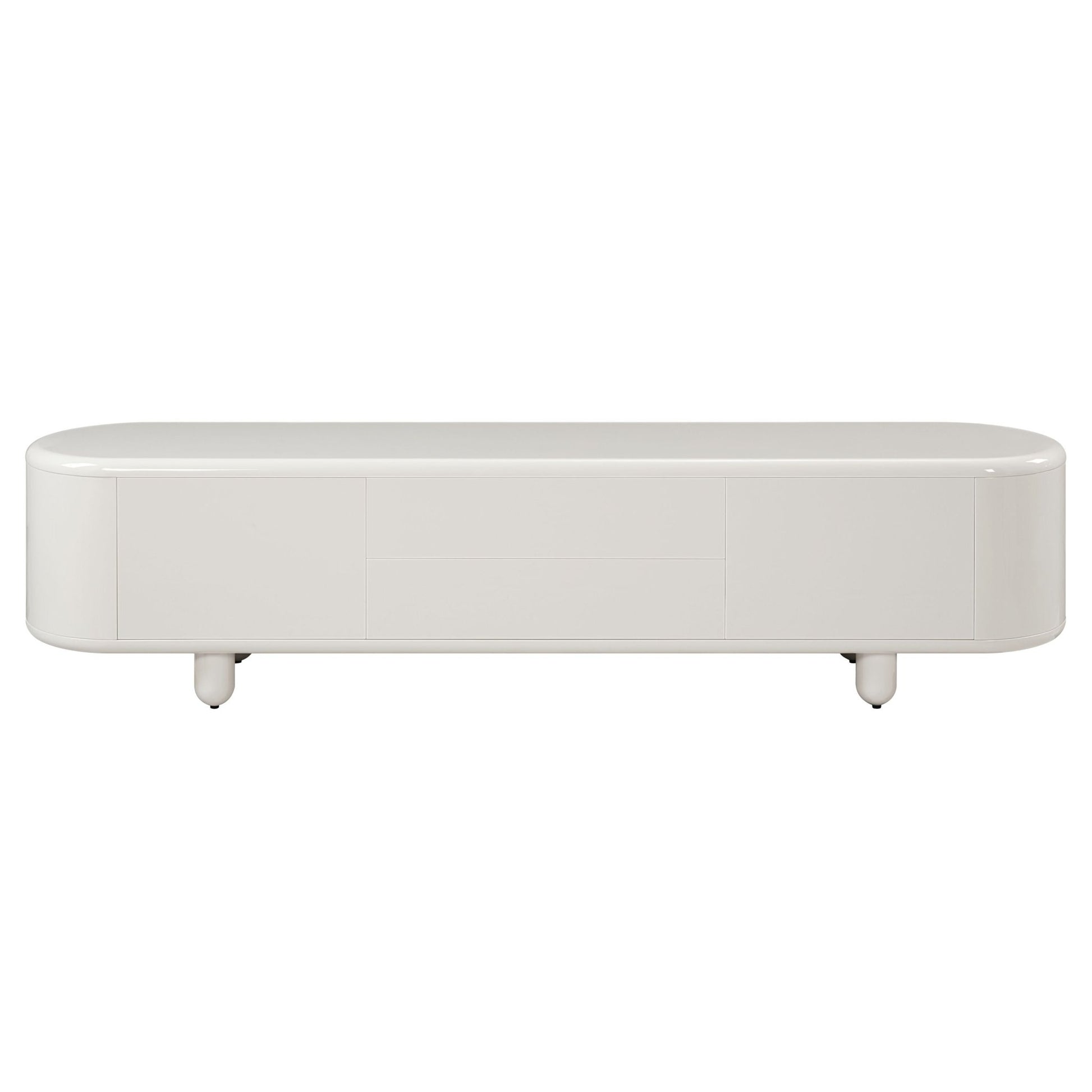 Keely White High Gloss TV Stand - 1st Choice Furniture Direct