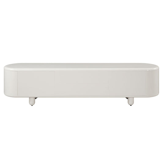 Keely White High Gloss TV Stand - 1st Choice Furniture Direct