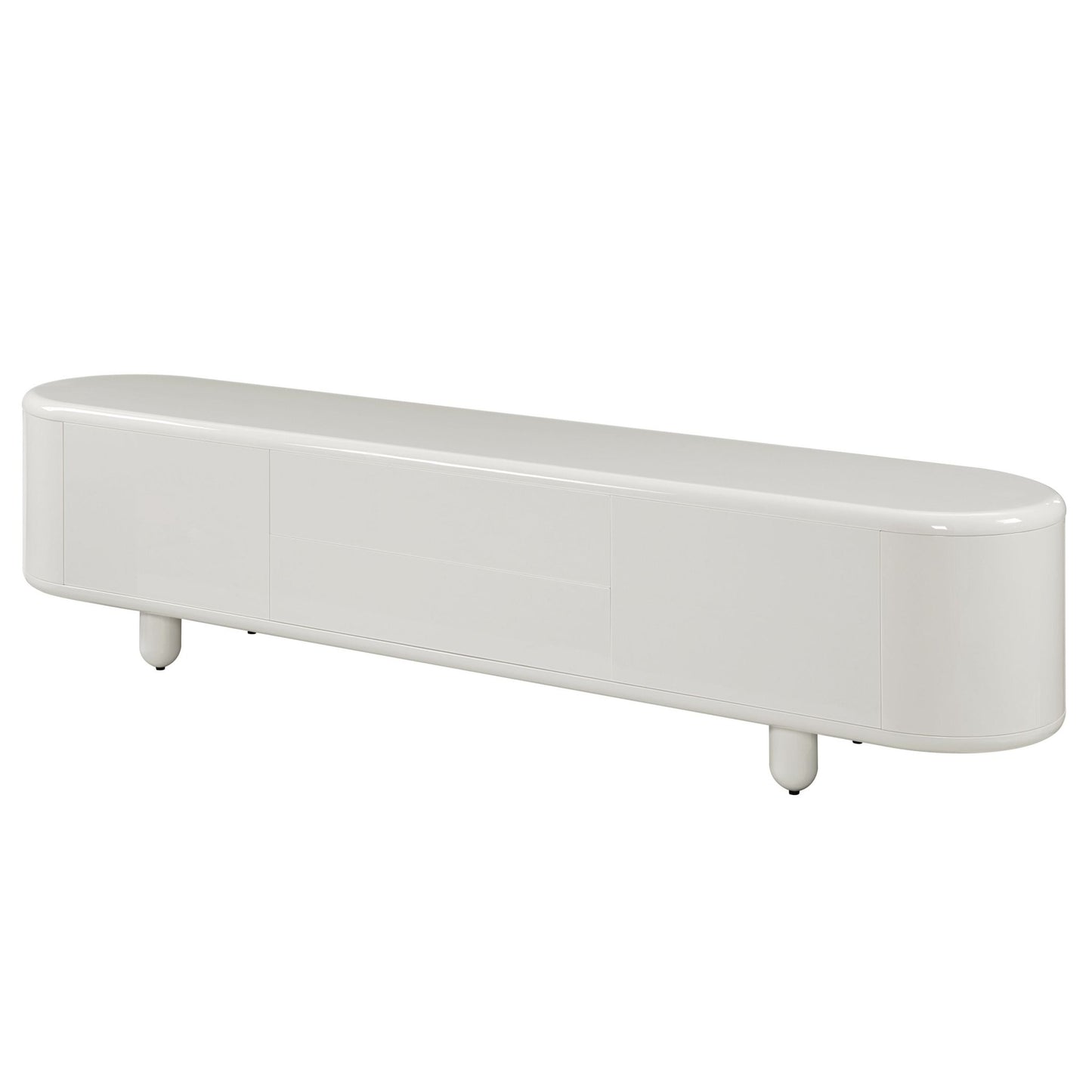 Keely White High Gloss TV Stand - 1st Choice Furniture Direct