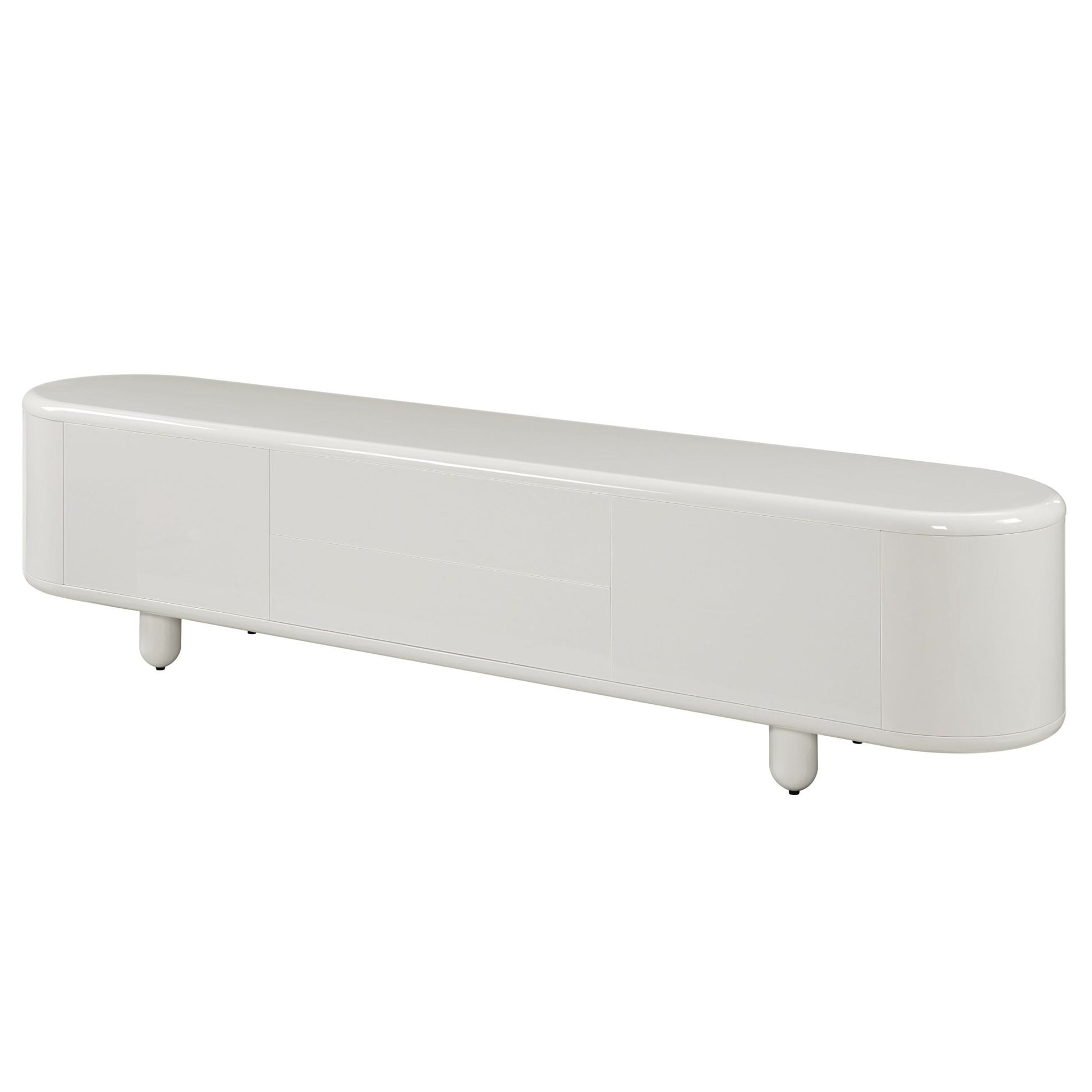Keely White High Gloss TV Stand - 1st Choice Furniture Direct