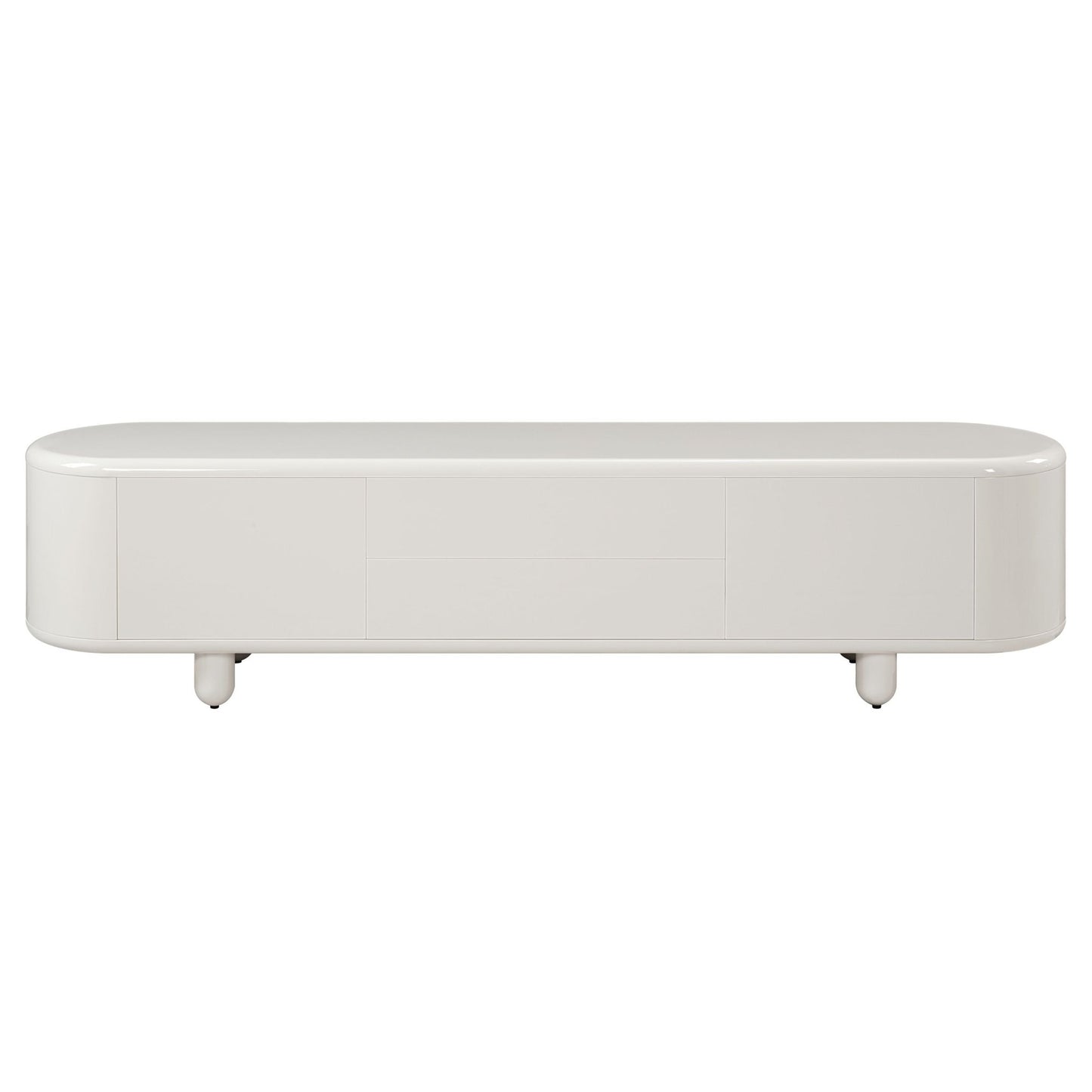 Keely White High Gloss TV Stand - 1st Choice Furniture Direct