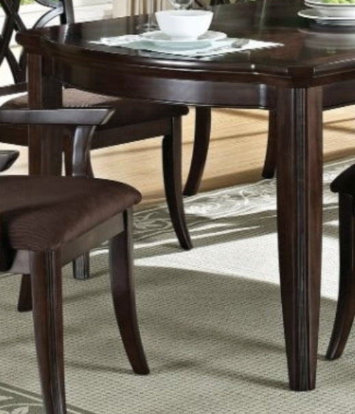 Keenan Dark Walnut Finish Dining Table w/1 Leaf - 1st Choice Furniture Direct