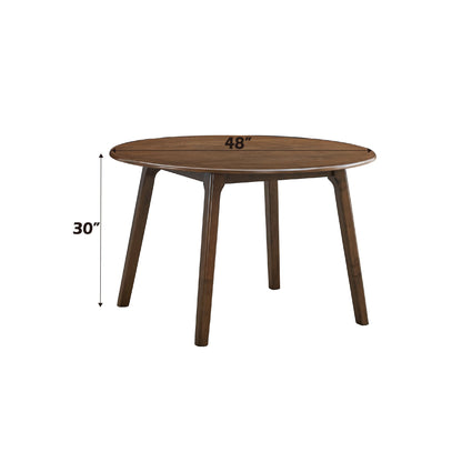 Keiki Walnut Finish Round Dining Table - 1st Choice Furniture Direct