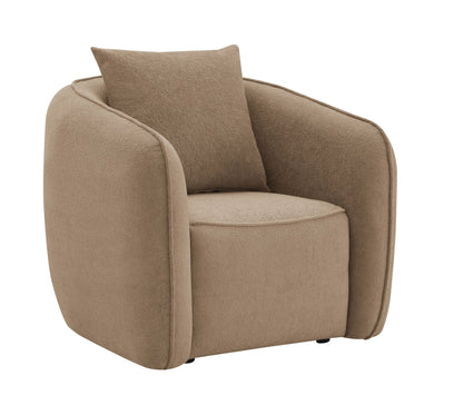 Keith Brown Chenille Chair with 1 Matching Color Toss Pillows - 1st Choice Furniture Direct