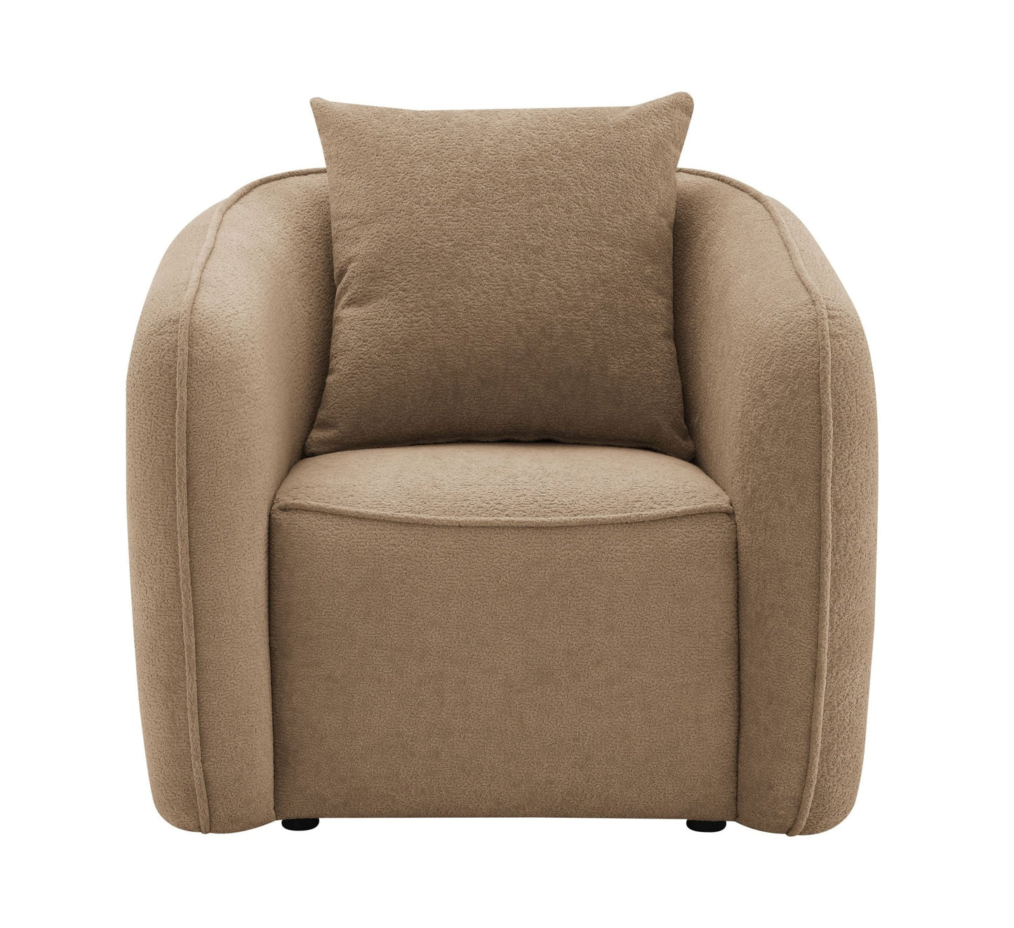 Keith Brown Chenille Chair with 1 Matching Color Toss Pillows - 1st Choice Furniture Direct