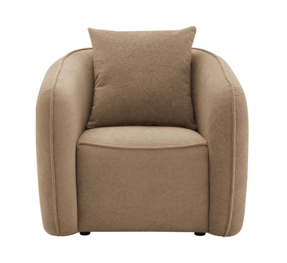 Keith Brown Chenille Chair with 1 Matching Color Toss Pillows - 1st Choice Furniture Direct