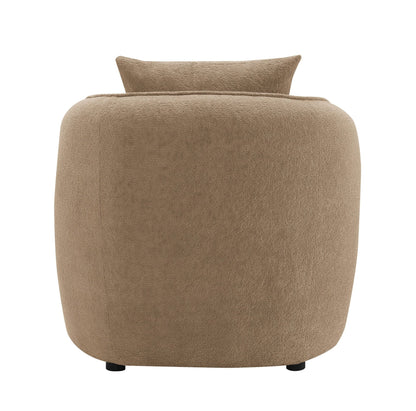 Keith Brown Chenille Chair with 1 Matching Color Toss Pillows - 1st Choice Furniture Direct