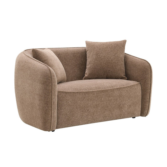 Keith Brown Chenille Loveseat w/2 Toss Pillows - 1st Choice Furniture Direct