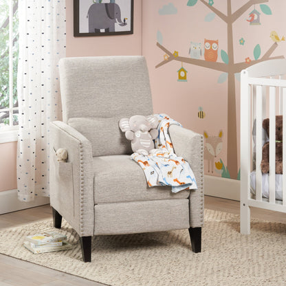 Kiersten Contemporary Fabric Pushback Recliner - 1st Choice Furniture Direct