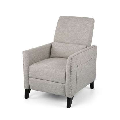 Kiersten Contemporary Fabric Pushback Recliner - 1st Choice Furniture Direct