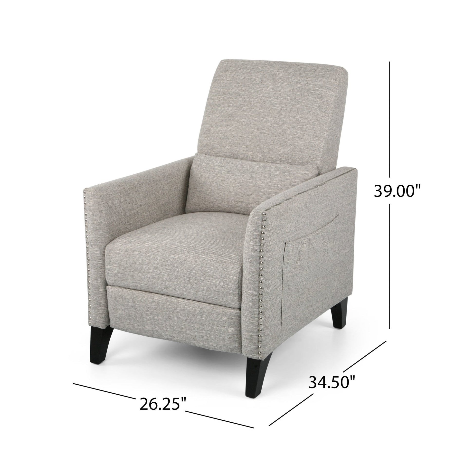 Kiersten Contemporary Fabric Pushback Recliner - 1st Choice Furniture Direct