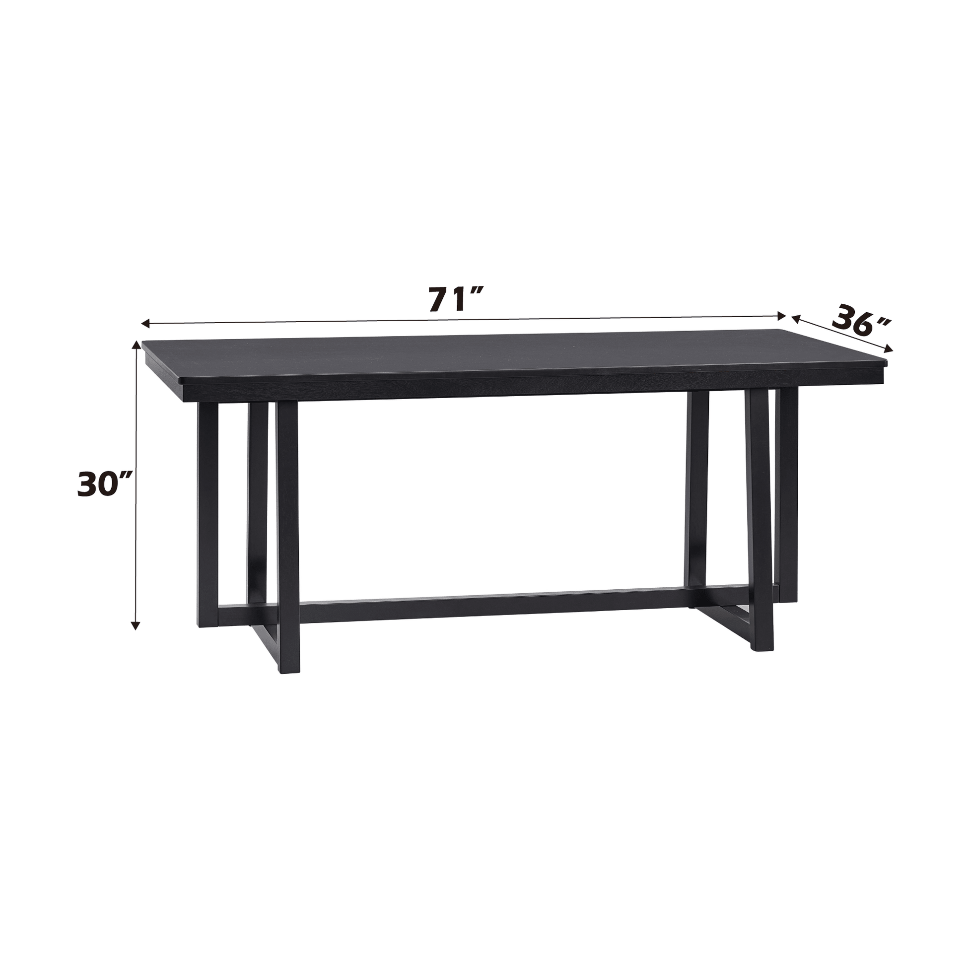 Kini Black Finish Dining Table - 1st Choice Furniture Direct