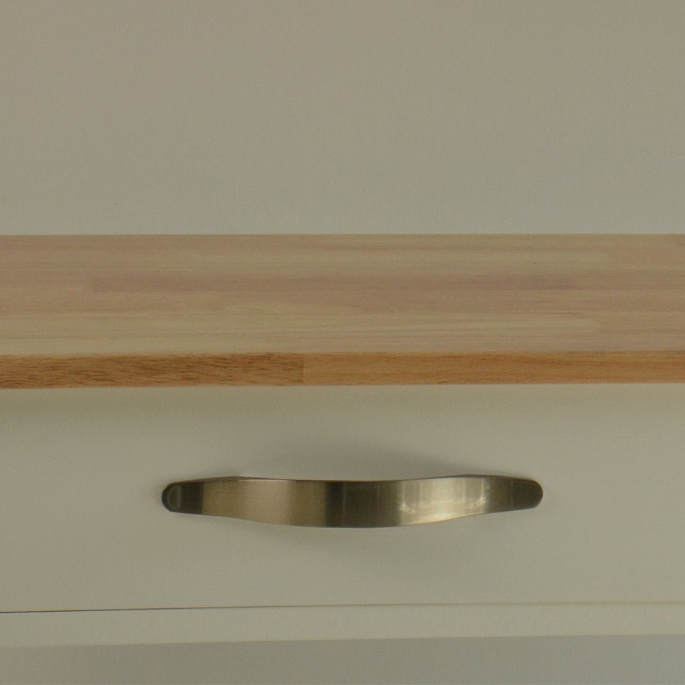 Kitchen Island & Kitchen Cart, Mobile Kitchen Island, Rubber Wood Top, Big & Adjustable Shelf Inside Cabinet for Different Utensils, Luxury Design Fits Party at Different Site. - 1st Choice Furniture Direct