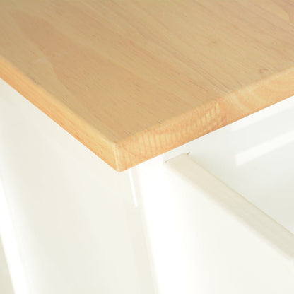 Kitchen Island & Kitchen Cart, Mobile Kitchen Island, Rubber Wood Top, Big & Adjustable Shelf Inside Cabinet for Different Utensils, Luxury Design Fits Party at Different Site. - 1st Choice Furniture Direct