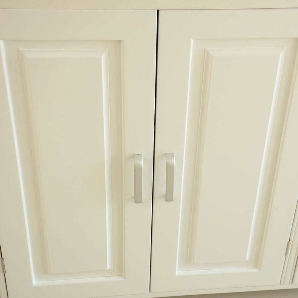 Kitchen Island & Kitchen Cart, Mobile Kitchen Island, Rubber Wood Top, Big & Adjustable Shelf Inside Cabinet for Different Utensils, Luxury Design Fits Party at Different Site. - 1st Choice Furniture Direct