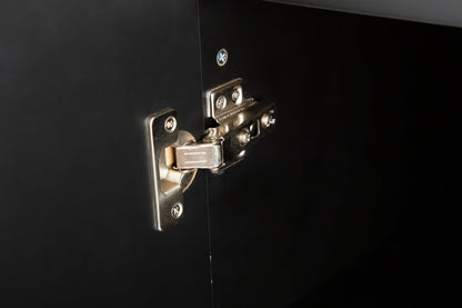 Kitchen Island & Kitchen Cart, Mobile Kitehcn Island with Extensible Rubber Wood Table Top,adjustable Shelf Inside Cabinet for Different Utensils, 3 Big Drawers, with Spice Rack, Towel Rack, Black - Bee - 1st Choice Furniture Direct