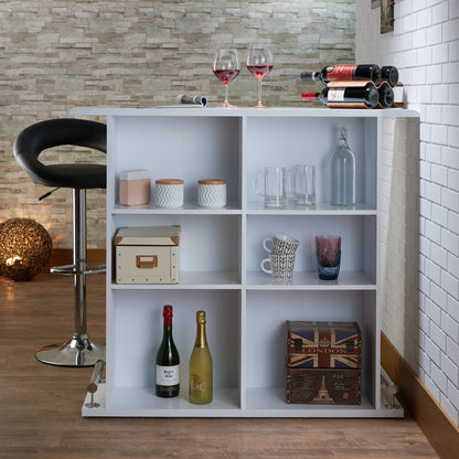 Kite White High Gloss Finish Bar Table - 1st Choice Furniture Direct